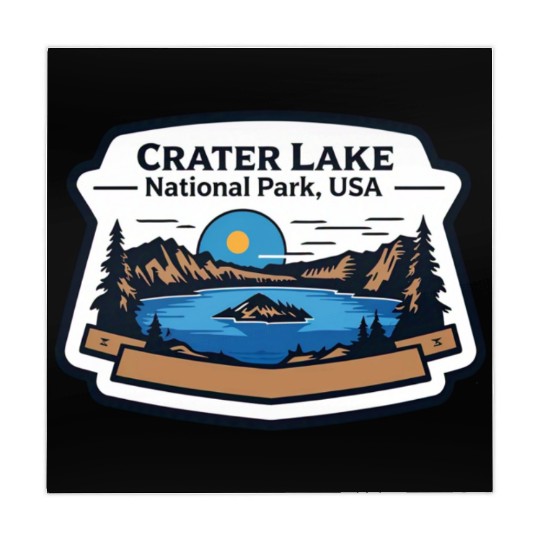 Crater Lake National Park Southern Oregon USA Logo Mahjong Mats