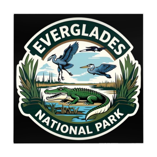 Everglades National Park Florida USA Logo Mahjong Mats