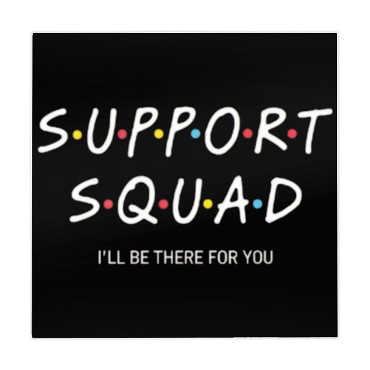Support Squad Neon Typography Design Mahjong Mats