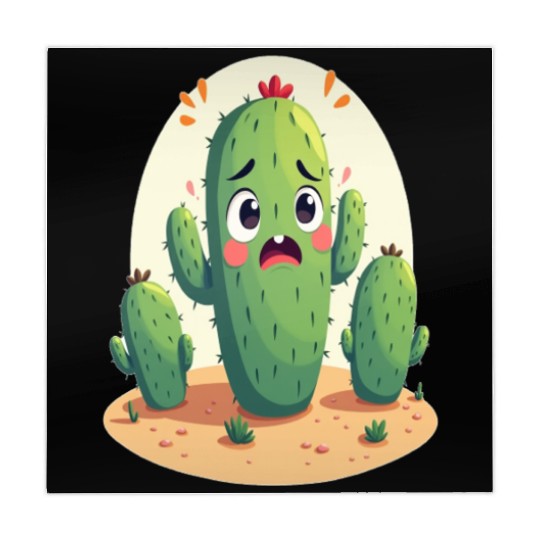 Cactus with Anxiety – Too Sharp to Relax Mahjong Mats