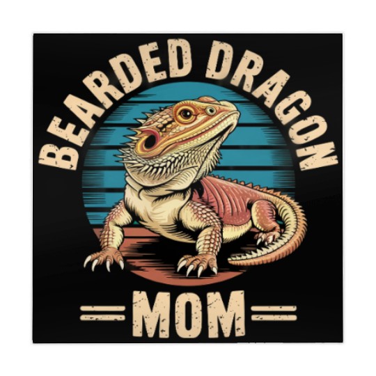 Retro Pogona Reptile Herpetology Mom Bearded Mahjong Mats