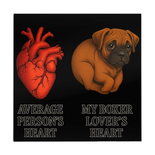 Boxer Lover's Heart Fawn Mahjong Mats