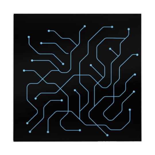 Modern Abstract Electronic Line Art" Mahjong Mats