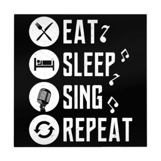 Eat Sleep Sing Repeat Singing Singer Mahjong Mats