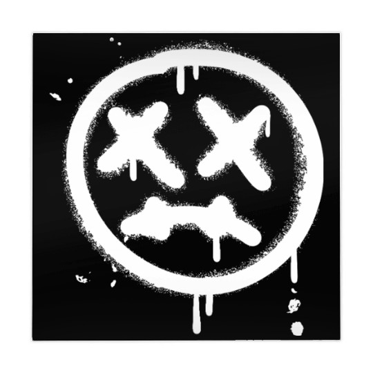 Sad Face Spray Paint Graffiti Mahjong Mats