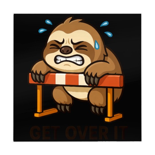 Sloth hurdler quote get over it Mahjong Mats