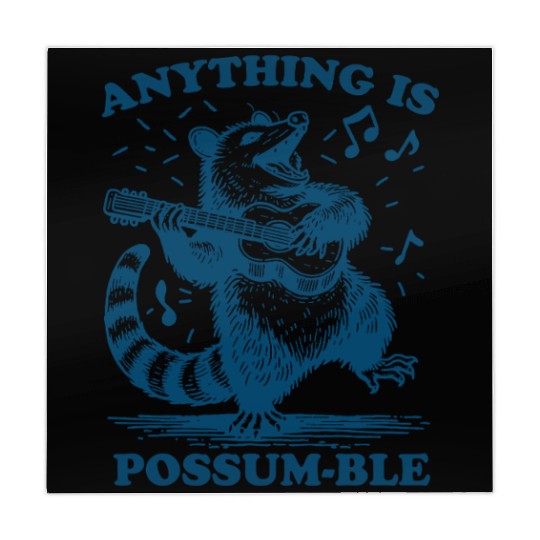 Anything is Possum ble Possum Playing Guitar Mahjong Mats