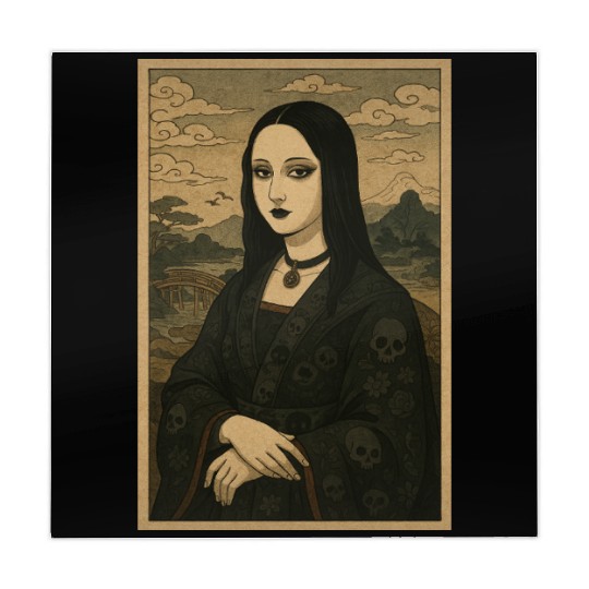 Gothic Geisha Mona Lisa Japanese Vintage Horror Mahjong Mats
