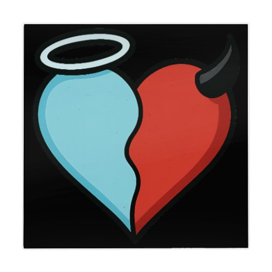 Divided Heart Good and Evil Contrast Angel, Devil Mahjong Mats