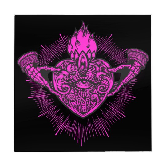 Sacred Heart Claddagh Symbol Pink Mahjong Mats