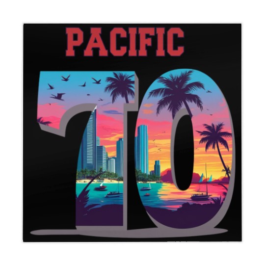 PACIFIC 70 – Tropical City Sunset Varsity Art Mahjong Mats