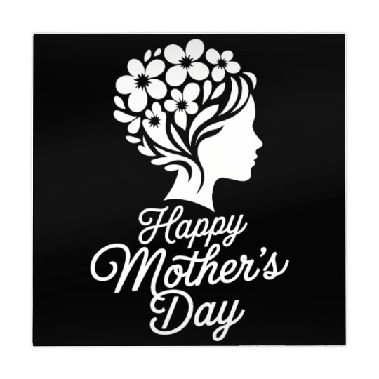 Classy Floral Woman Silhouette Mother’s Day Design Mahjong Mats