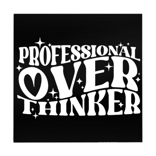 Professional Overthinker Witty Typography Humor Mahjong Mats