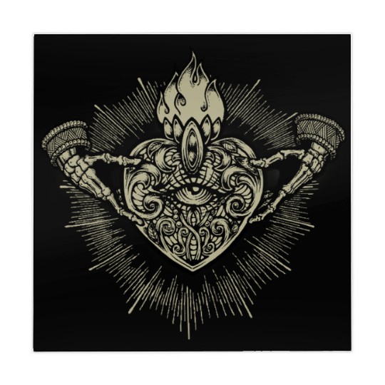 Sacred Heart Claddagh Symbol - Gold Mahjong Mats