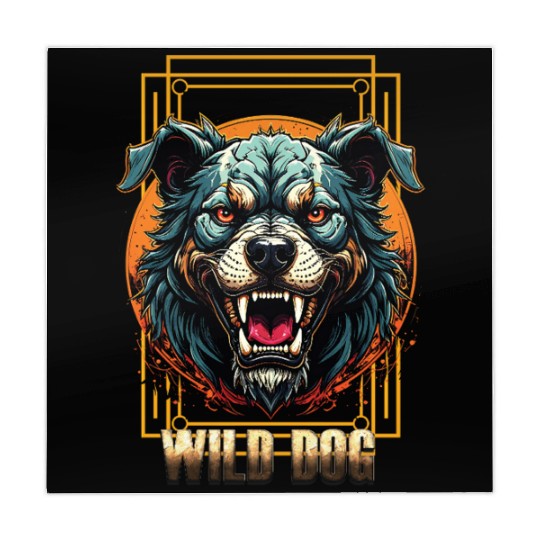 Wild Dog Mahjong Mats – Fierce Beast Graphic Mahjong Mats for Street