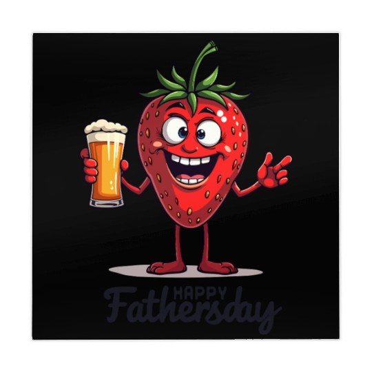 Funny Strawberry for Father's Day with Beer Mahjong Mats