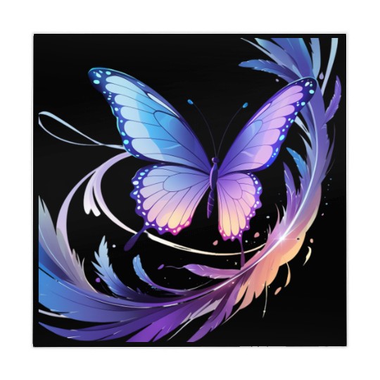 Spectrum Wings – Abstract Floral Butterfly Design Mahjong Mats