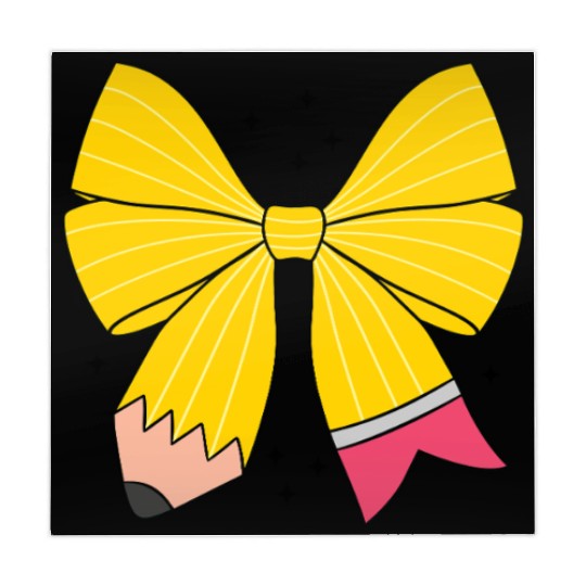Retro Pencil Coquette Bow Teacher Mahjong Mats