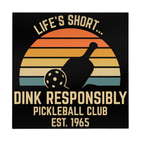 DINK RESPONSIBLY – Funny Retro Pickleball Mahjong Mats