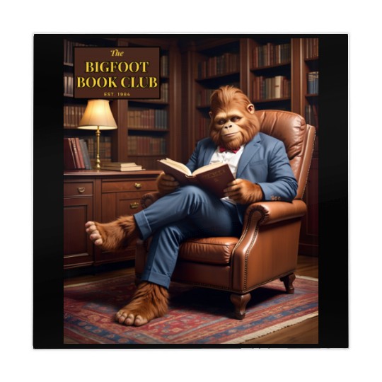 Bigfoot Book Club Sasquatch Reading in the Library Mahjong Mats