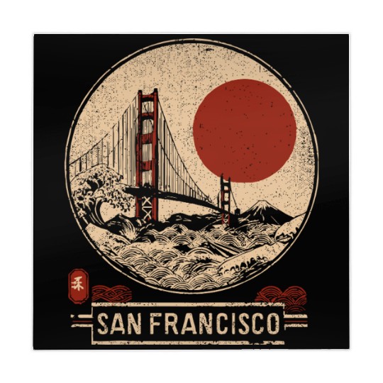 San Francisco - Woodblock Print Mahjong Mats