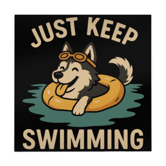 Just Keep Swimming – Husky Summer Vibes Mahjong Mats