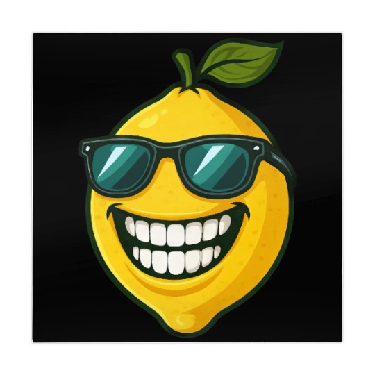 Cool lemon sunglasses summer fruit smile Mahjong Mats