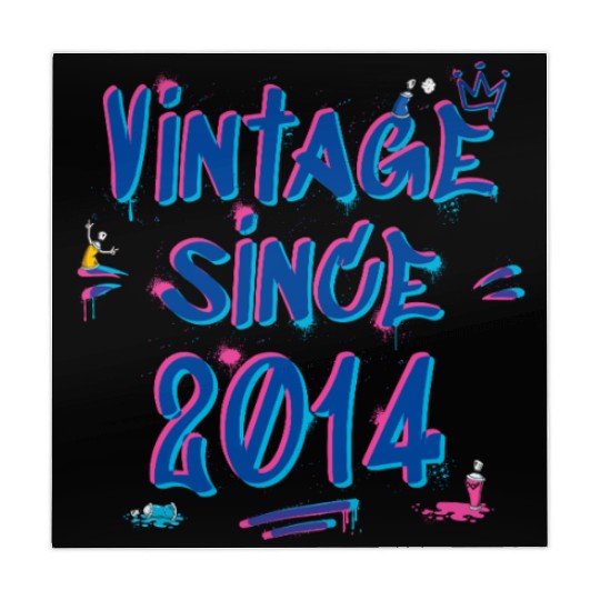 Vintage Since 2014 Hip-Hop Graffiti Glitch 11th Mahjong Mats