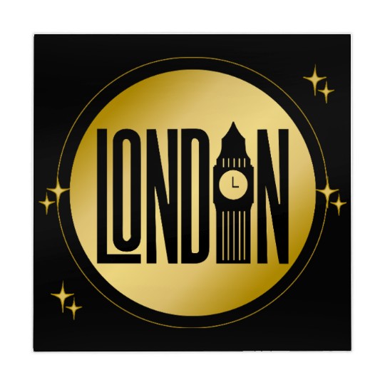 Black & Gold London Skyline Retro City Pride Mahjong Mats