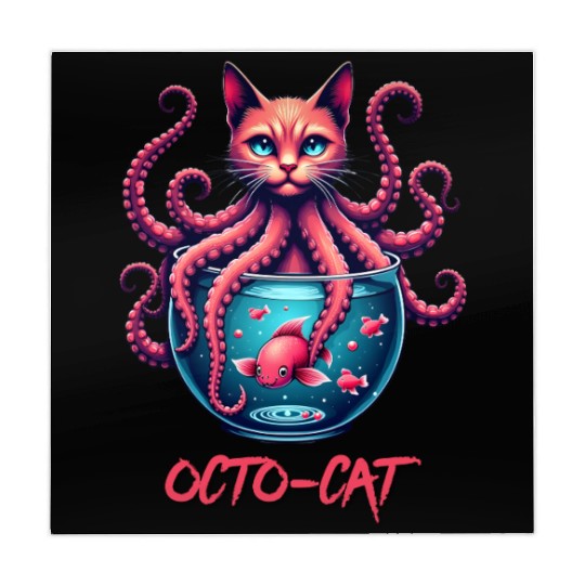 Octo-Cat Creepy Cute Hybrid Monster Design Mahjong Mats