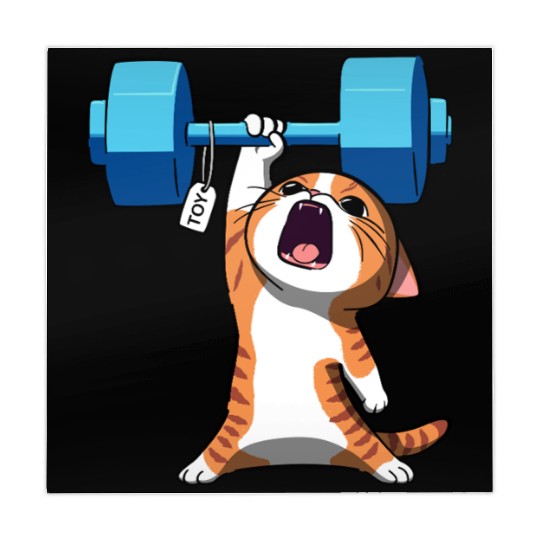 Workout Strength! Tiny Warrior Cat Huge Muscles. Mahjong Mats