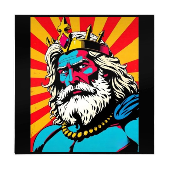 Bold Pop Art Zeus – Colorful Greek God Illustratio Mahjong Mats