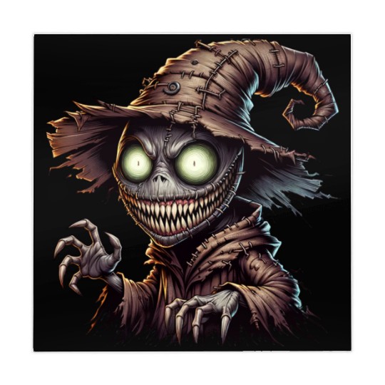 Evil Scarecrow Witch – Creepy Halloween Horror Mahjong Mats