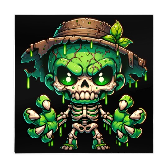 Swamp Skeleton Mutant – Creepy Plant Monster Mahjong Mats