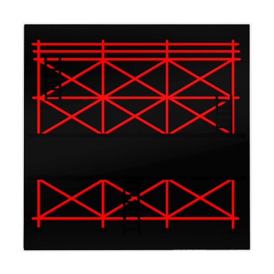 Red Scaffold Banner Company Name Mahjong Mats
