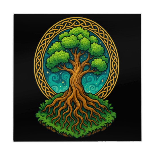 Tree of Life Fantasy Illustration Mahjong Mats