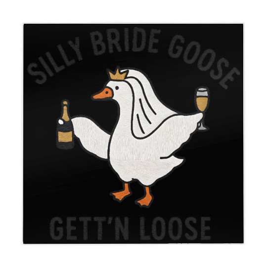 Embroidered Silly Goose Bride Funny Goose Lover Mahjong Mats