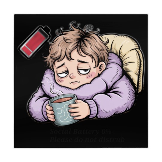 Social Battery 0% – Please Do Not Disturb Mahjong Mats