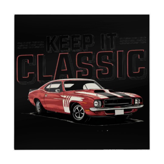 Vintage Muscle Car Keep It Classic Mahjong Mats
