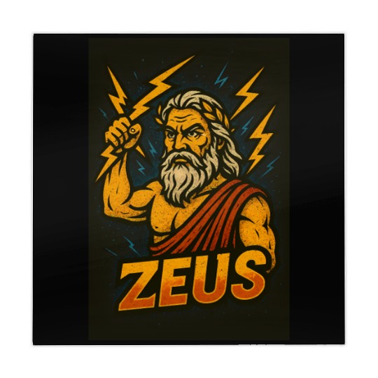 Epic Zeus Thunderbolt Illustration Mahjong Mats
