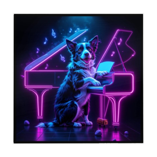 Dog Playing Piano Music Lover Funny Mahjong Mats