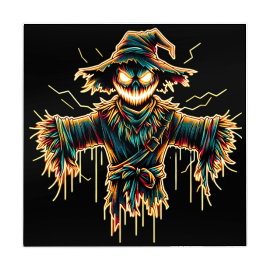 Neon Scarecrow – Haunted Harvest Glow Mahjong Mats