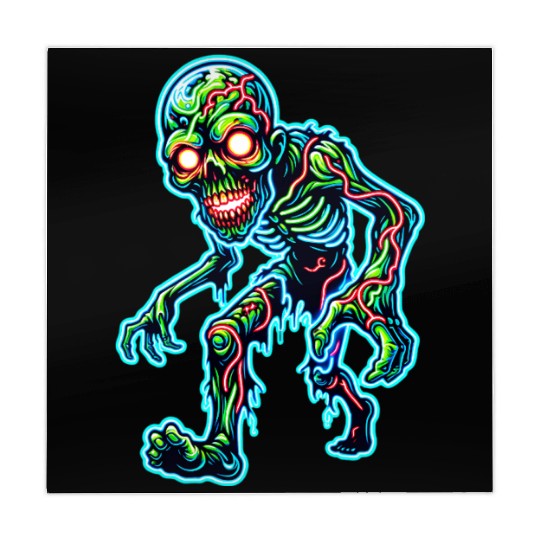Glowing Zombie Crawler – Toxic Neon Horror Mahjong Mats