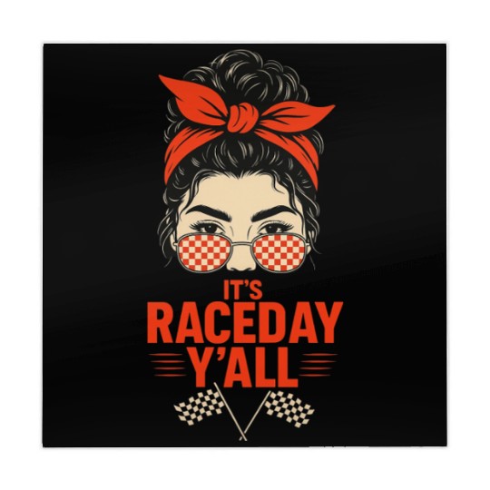 Retro Race Day Vibes for Women with Sunglasses Mahjong Mats