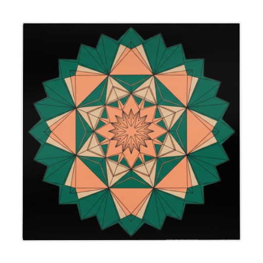 Abstract Starburst Mandala Mahjong Mats