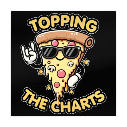 Kawaii Chibi Pizza Topping the Charts fun Food Pun Mahjong Mats
