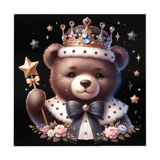 Royal Teddy Bear Magic – Crowned Cutie with Sparkl Mahjong Mats