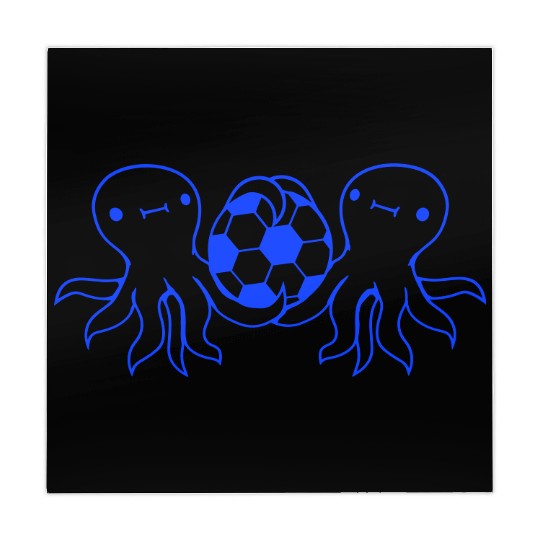 2 octopus team friends playing soccer ball sport Mahjong Mats