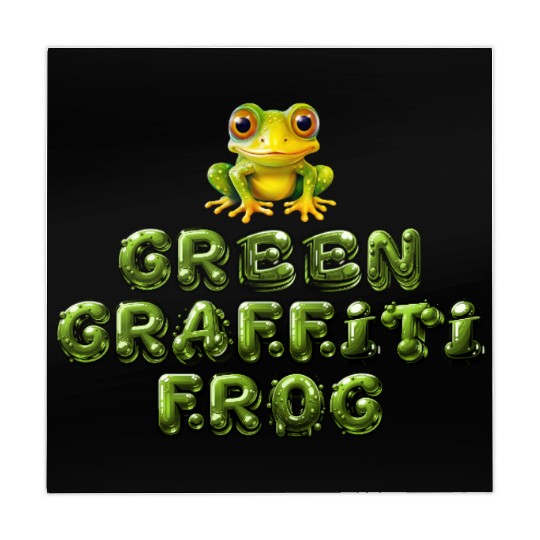 Green Graffiti Frog  Yes, that's me! Mahjong Mats