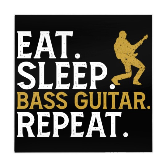 Eat Sleep Bass Guitar Repeat Mahjong Mats